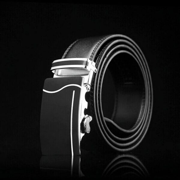 

dwts] belt male genuine leather strap belts for men automatic buckle black belts cowhide men belt ing, Black;brown