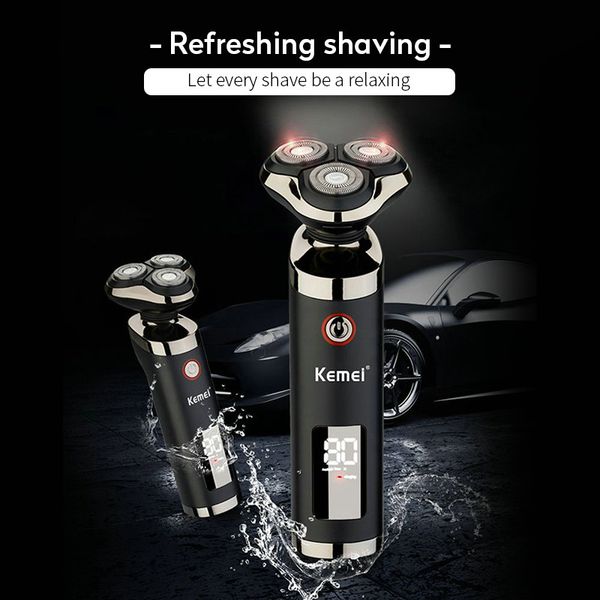 

2016 kemei 6185 men wet dry razor smart usb charging shaver beard face trimmer body wash device hairclippers2010 uynmc