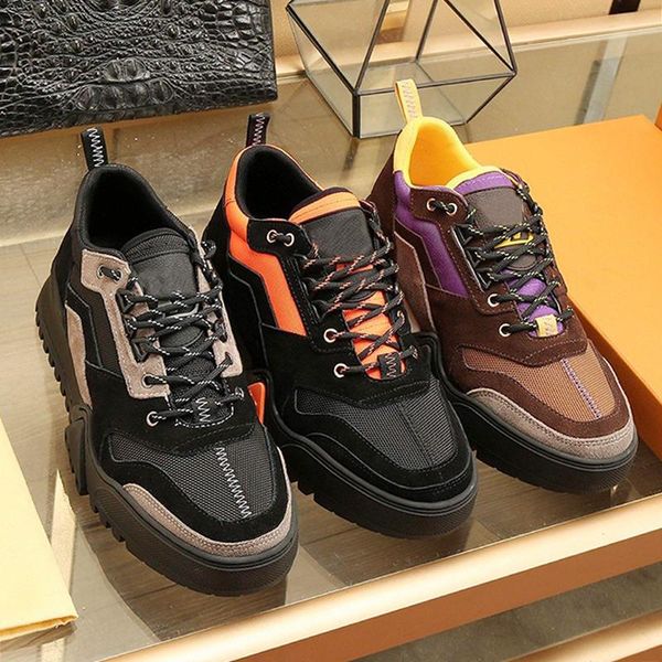 

fashion classic hiking sneaker men 's shoes with origin box autumn and winter luxury lace -up plus size casual mens shoes herren sport, Black