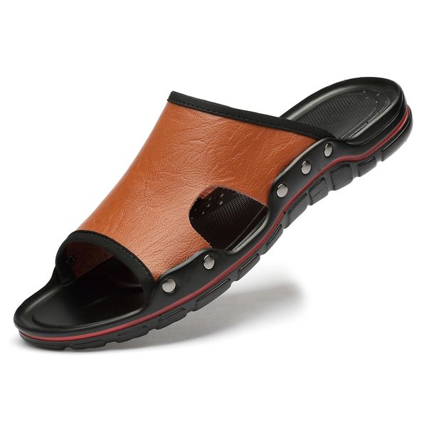 

men slippers casual shoes non-slip slides bathroom summer sandals soft sole flip flops outdoor fashion men flats, Black