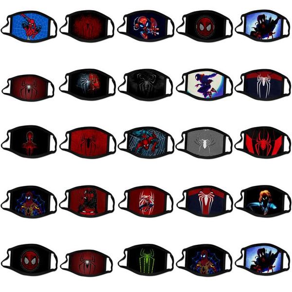 

wholesale new cool fashion spider man spiderman super hero designer luxury face mask party cosplay reusable dust washable 9 drcxk