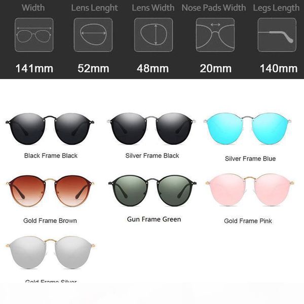 

e simprect retro round sunglasses women 2018 metal mirror sun glasses vintage lunette de soleil femmedr35628, White;black