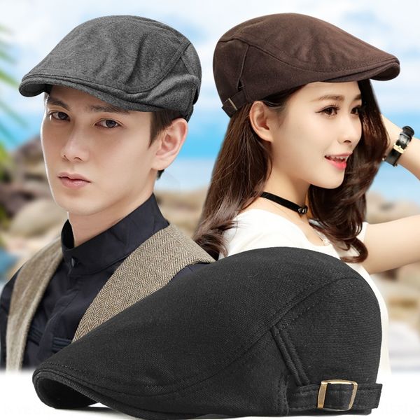 

hat men's season simple korean fashion men's cloth hat outdoor solid color thickened warm warm beret beret cap, Blue;gray