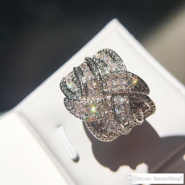 

Mens Full Diamond Rings Engagement Ring Jewelry High Quality Fashion Crytal Gems Wedding Rings For Women0.3