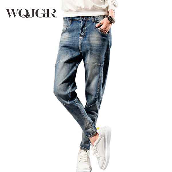 

wqjgr харен брюки stretch джинсы женщины плюс размер женщина утолщение брюки сыпучие boyfriend женские джинсы, Blue