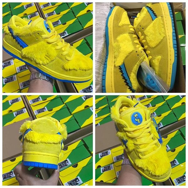 

2020 новый grateful dead х sb dunk low кроссовки дизайнер танцы медведи скейтбординг кроссовки mens женщин вскользь chaussures размер 36-46, Black