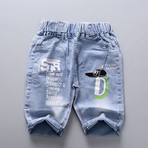 

письмо печатается детская джинсовой среда letter шорты трусики трусики печататься детские брюки джинсовые шорты средней штаны, Blue