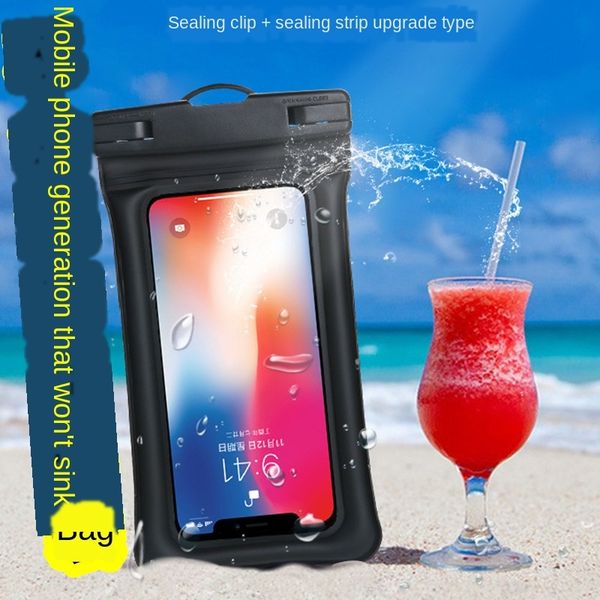 

floating air inflatable waterproof bag touch screen swimming transparent waterproof mobile phone bag mobile phone