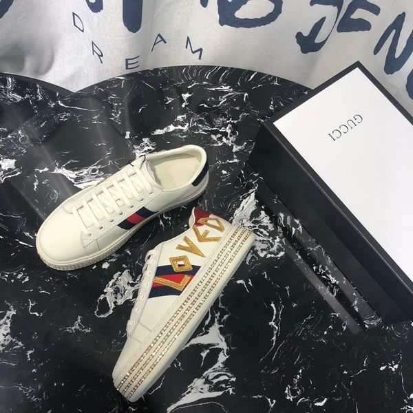 

2021-2020m new trend leather casual shoes men and women outdoor sports shoes fashion wild party couple sponge cake shoes ,size 35 -41, Black