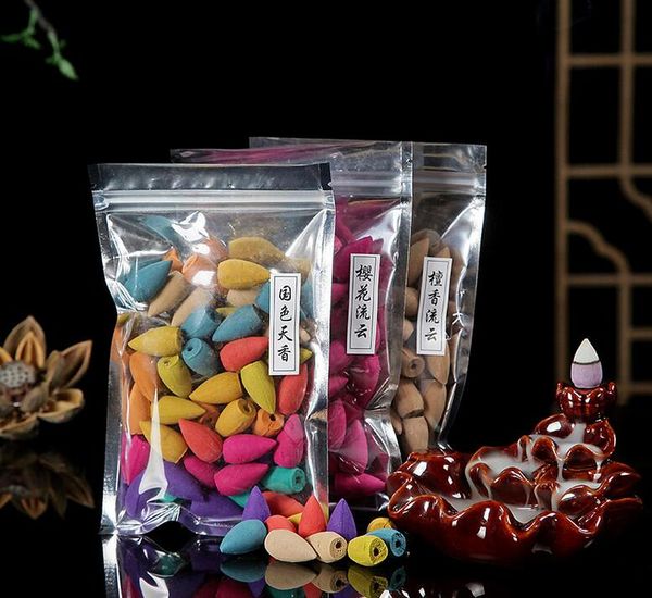 

50pcs/lot flower cone incense sandalwood smoked flavor lily lavender rose jasmine osmanthus lemon rose backflow incense zen peaceful
