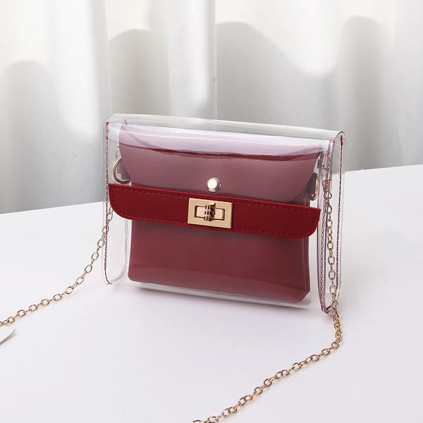 

gel bag korean version fashion fashion lock square sling bag new summer messenger mini