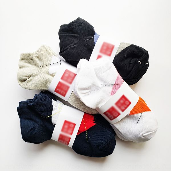 

5 пар японских uniq ромба тонких женских носков эластичный упругий cott носки хлопок простирания случайный счетчик в продаже, Black