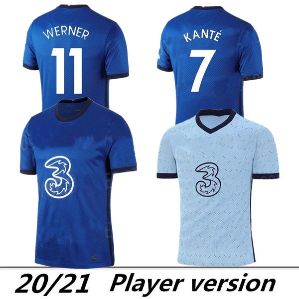 

player version thailand werner pulisic kante abraham mount ziyech soccer jerseys 2020 2021 camiseta de football shirt 19 20 21 men, Black;yellow