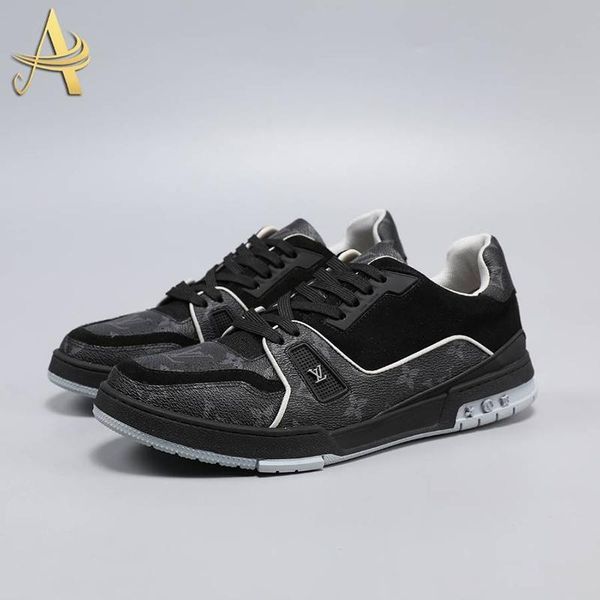 

2021-2020o limited edition luxury design printed rubber sole sneakers all -match breathable mens casual shoes mens banquet shoes size :38 -4, Black