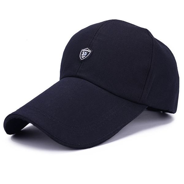 

fashion big lengthen brim canvas baseball caps outdoor long visor hats snapback bone men's sun hat gorras casquette wholesale, Black;white