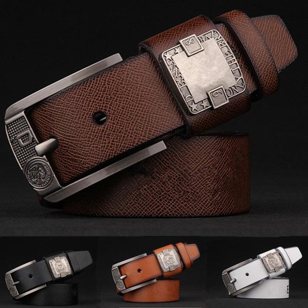 

men's genuine belt designer belts men luxury strap male belts for men fashion vintage belt pin buckle for jeans, Black;brown