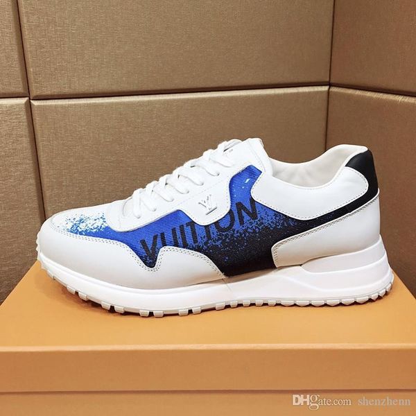 

luxury men shoes sneakers fashion footwears with box run away sneaker men shoes casual zapatos de hombre luxury design footwear chaussures, Black