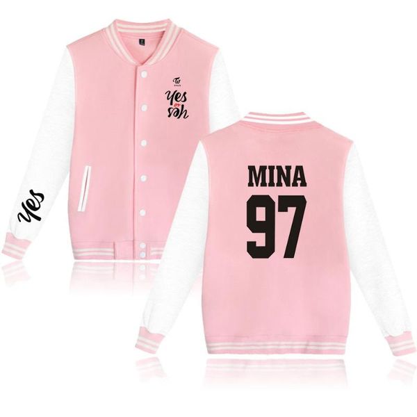 

women's jackets twice yes or baseball women autumn winter jacket long sleeve sweatshirt hoodies kpop, Black;brown