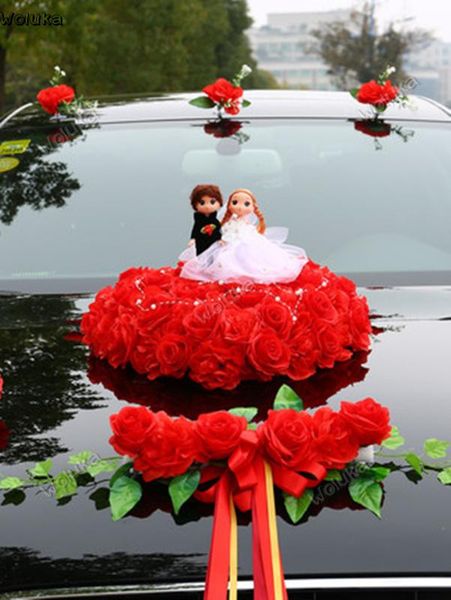 

main wedding car decoration front flower wedding car team sen series float set arrangement cd50 q03