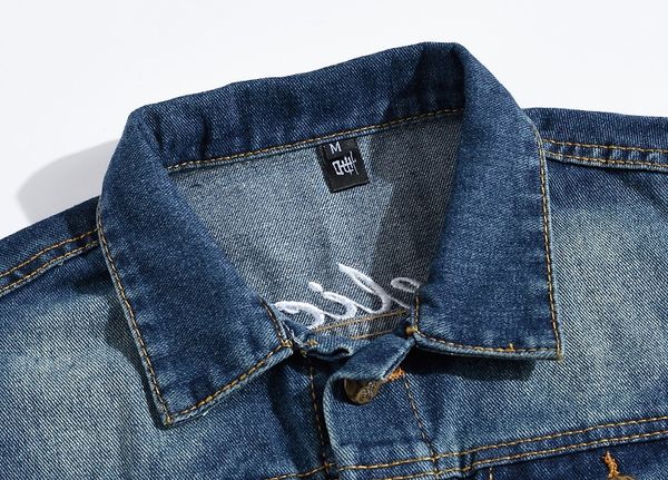 

new korean-style embroidered vestvest slim-fit trendy men's denim men's denim waistcoat waistcoat embroidered casual vest, Black;white