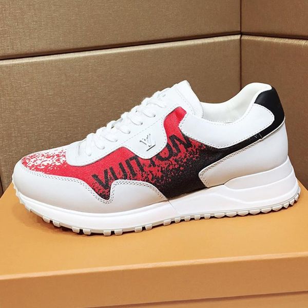 

new men shoes fashion sneakers breathable with box chaussures pour hommes lace -up design mens shoes fashion type leather big size drop ship, Black