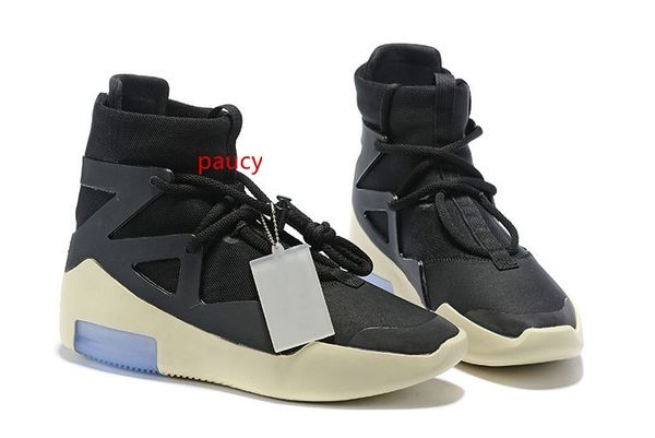 

2019 designer shoes fear of god 1 light bone black men shoes fashion fog boots real leather