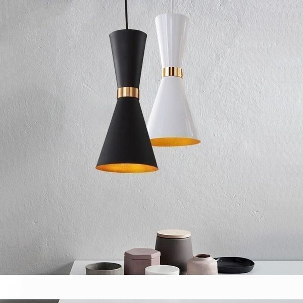 

modern pendant light aluminum black white led pendant lamp e27 kitchen fixture restaurant hanglamp luminaire light nordic lamp