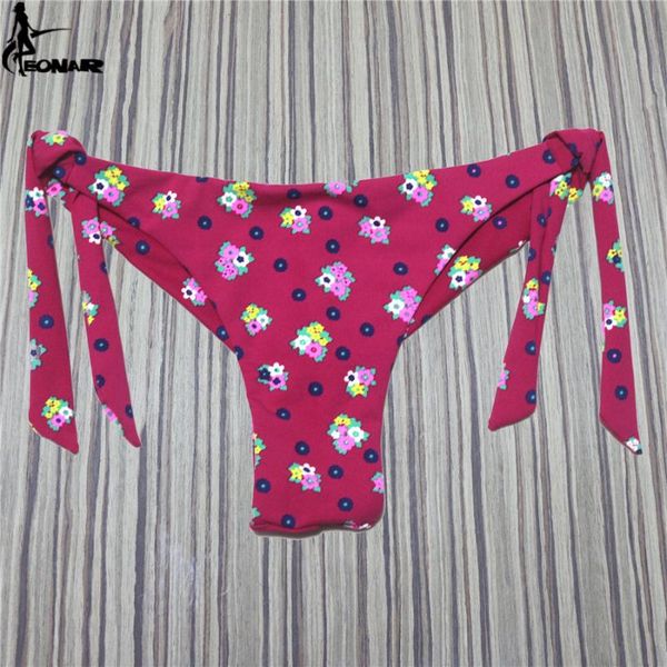 

women's swimwear eonar thong bikini bottom swimsuit 2021 brazilian cut cheeky floral micro side ties biquini swim suits, White;black