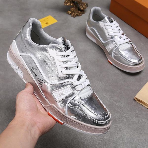 

2021 luxury luxury men sneakers shoes fashion leather platform shoes flat casual with original box scarpe da uomo footwear s