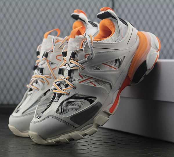 

track 3.0 triple s shoes tess paris casual platform dad shoes black low track 3m outdoor jogging clunky sneakers, White;red
