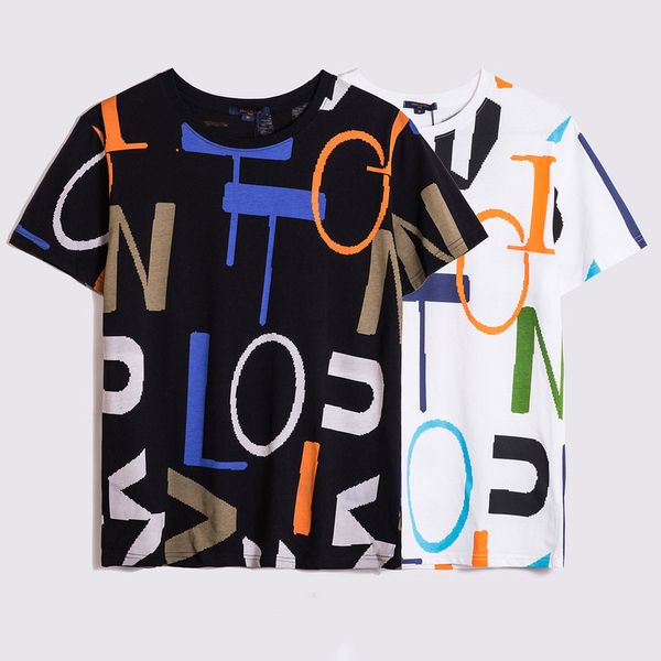 

designer mens women t-shirt fashion summer casual men women comfort cool tee with novelty design letters printing size s-2xl, White