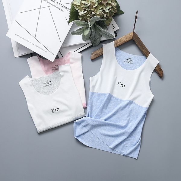 

маленький мальчик вырезать жилет по желанию жилета t- младенец шелка льда бесшовного контраст рукава футболка мальчика цветого сшивания базо, Blue