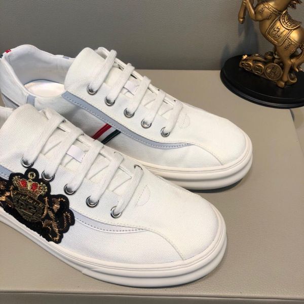 

2019r new trend embroidered casual shoes, men's platform low-shoes, fashion sports shoes, original box packaging: 38-44, Black