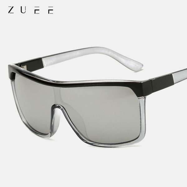 

fashion trendy retro rectangle flat shades sunglasses oversized sunglasses men women big frame vintage eyewear uv400, White;black