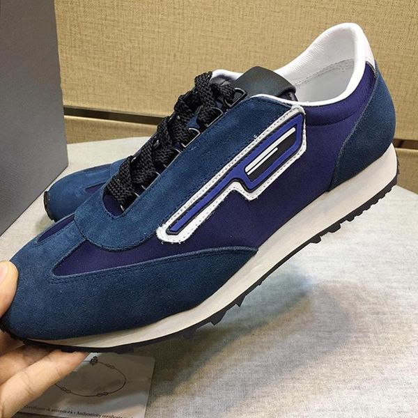 

fashion brands suede and nylon sneakers mens shoes calzado deportivo para hombre chunky sneakers lightweight luxury style lace -up men shoes, Black