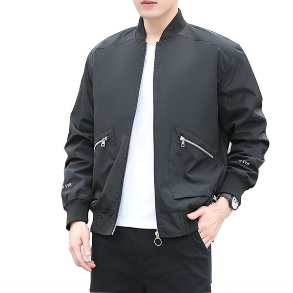

new men's lightweight casual zipper windbreaker air force flight waterproof windbreaker jacket windproof jacket, Black;brown