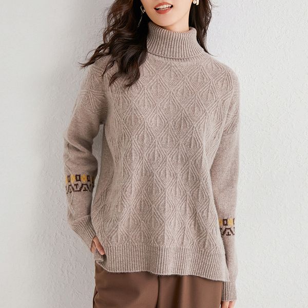 

women's sweaters septass winter women sweater turtleneck 100 cashmere pullovers warm knitted soft casual vintage jumper 2021, White;black
