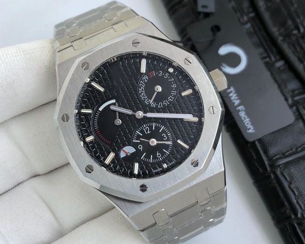 

new twa factory cal. 2329 movement 904 l stainless steel size 41mm*13.5mm scratch-proof sapphire crystal mirror luminous pointer, Slivery;brown