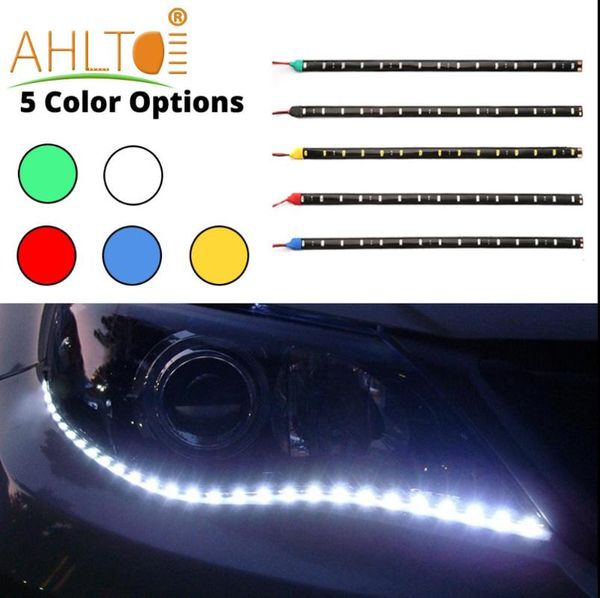 

2pcs waterproof car auto decorative flexible led strip highpower 12v 30cm 15smd car led daytime running light