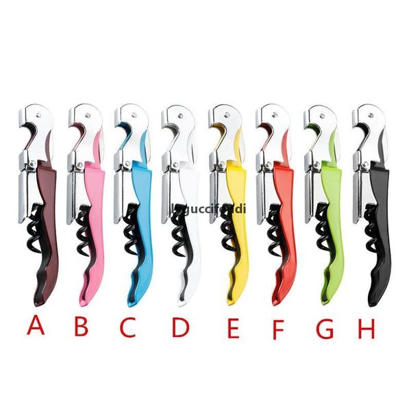 

multi-function wine corkscrew stainless steel bottle opener knife pull tap double hinged home kitchen corkscrew creative gifts a05