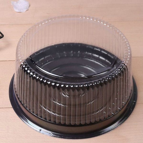 

new 20 set clear plastic 6 8 inch cake holder baking packaging boxes containers christmas pastry round cakes cookie display boxs 20 set