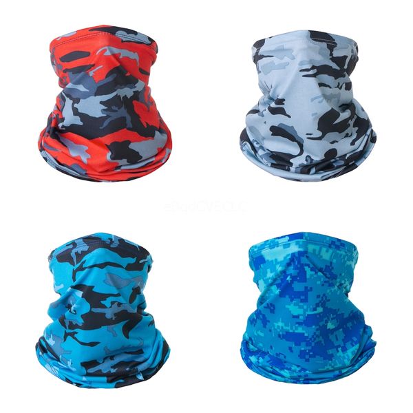 

outdoor camouflage cycling muffler bandana sun protection breathable fishing scarves sweat-absorbent magic skull scarf for hiking#363#156, Black