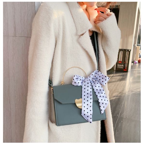 

2020 new ladies shoulder bag fashion korean small square bag shoulder polka dot butterfly portable crossbody