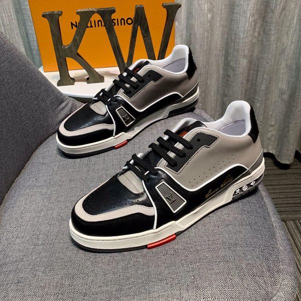 

2020e высокого класс мода мужской подбора цветов с низким верхом баскетбольной обуви случайной большого размером дышащих кроссовками на откр, Black