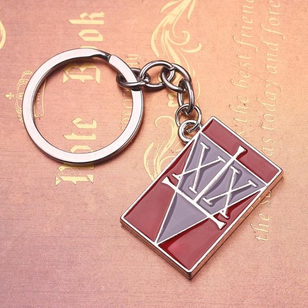 

cartoon anime jewelry x keychain gon ss license logo keyrings key holder fashion car chaveiro key chain men, Silver