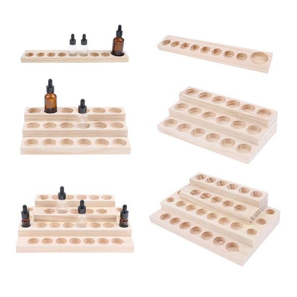 

9/18/30 slots essential oil storage display rack wooden organizer holder tray useful for home or salon store shop