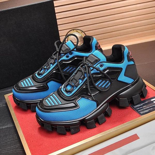 

cloudbust thunder knit sneakers men 's shoes new arrival lightweight outdoor walking soft footwears lace -up low luxury casual men, Black