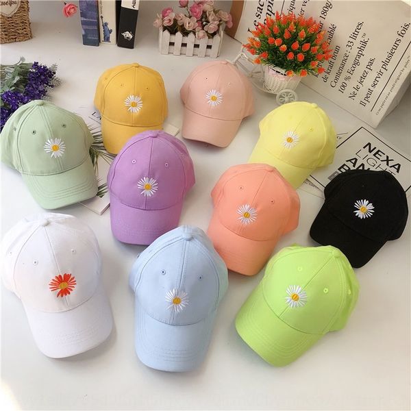 

summer new children's hipster daisy embroidery girl's baseball cap sun hat sun hat korean style baby sunshade baseball cap, Blue;gray