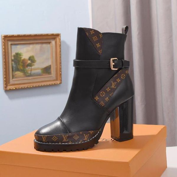 

мода boots женщины star trail голеностопного загрузки женская обувь мода chaussures de femme роскошь origin box zapatos de mujer быстрой дос, Black