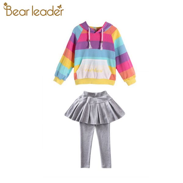 

медведь лидер 4-13 лет девочки одежда наборы весна осень дети tracksuit подросток толстовки pantskirt костюмы детская одежда для девочек наб, White